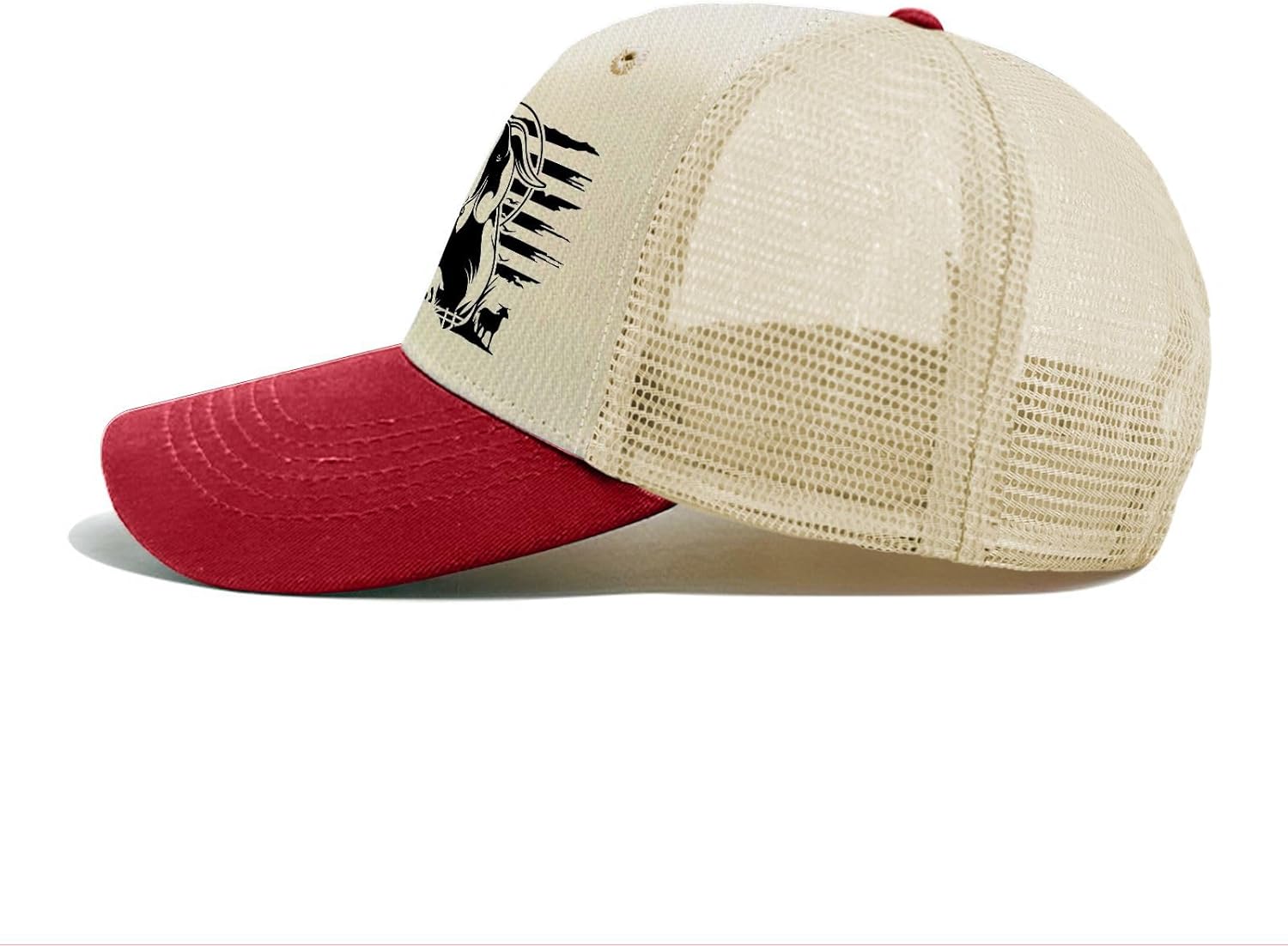 Farm Animals Patriotic Goat Rustic Patriotic Farm Animals Dad Hat USA Flag Print Two-Tone hat - Image 3