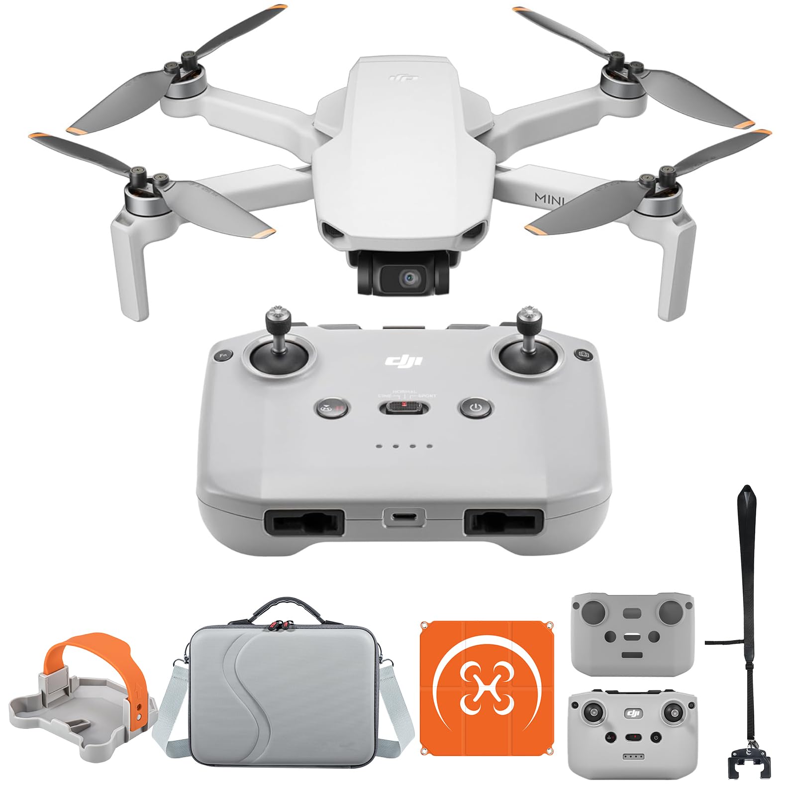 DJIMini 4K with Accessories, Drone with Camera 4K Professional, Under 249 g, 3-Axis Gimbal Stabilization, 10km Video Transmission, Auto Return, Wind Resistance, 31-Min Max Flight Time