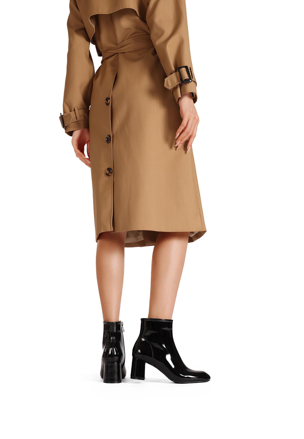 QUEEN HELENA Tronchetti Lucidi Stivaletti con Tacco Casual Donna K3477