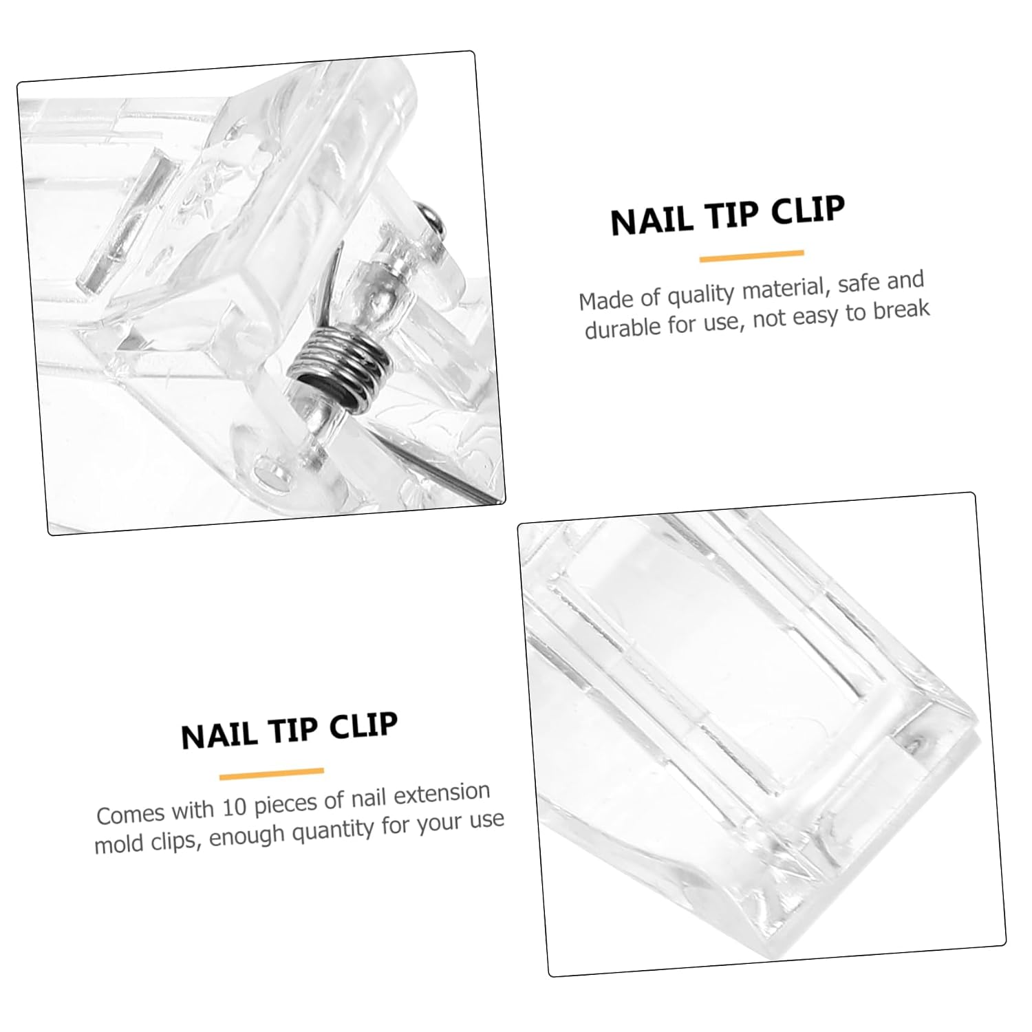 NOLITOY 30pcs Nail Tip Clamp Kit for Nail Extensions Clips for Easy Manicure Suitable for Applications