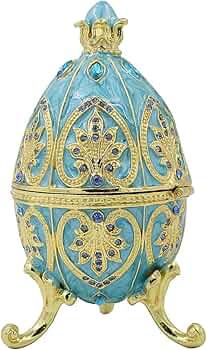 Amazon.co.jp: 卵の形たまご ジュエリーボックス合金製 イースター