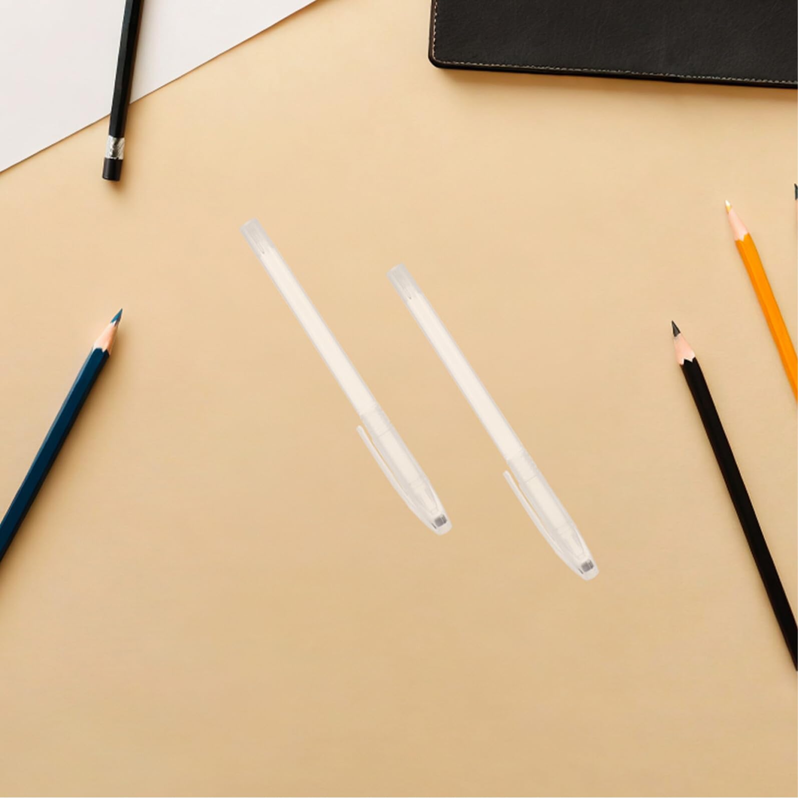 SHINEOFI 200 Pezzi Portapenne Trasparente in Pp Design Trasparente e Scorrevole, Custodia per Materiale di Cancelleria DIY e Scrittura, per Uso Scolastico e Ufficio