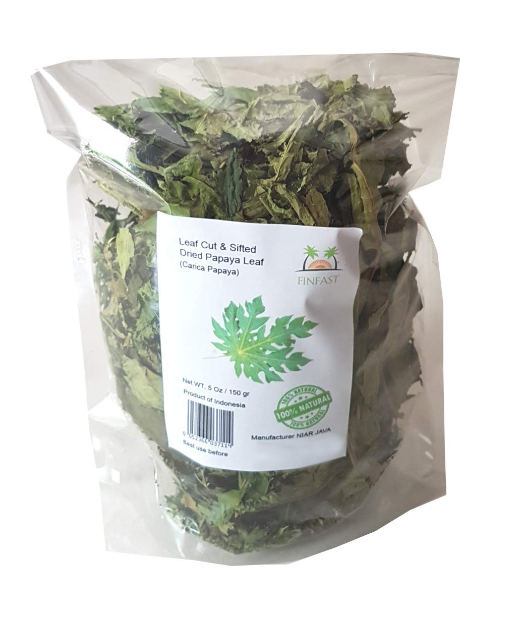 Papaya Leaf Cut & Sifted (Carica Papaya) 5 Oz / 150 Grams