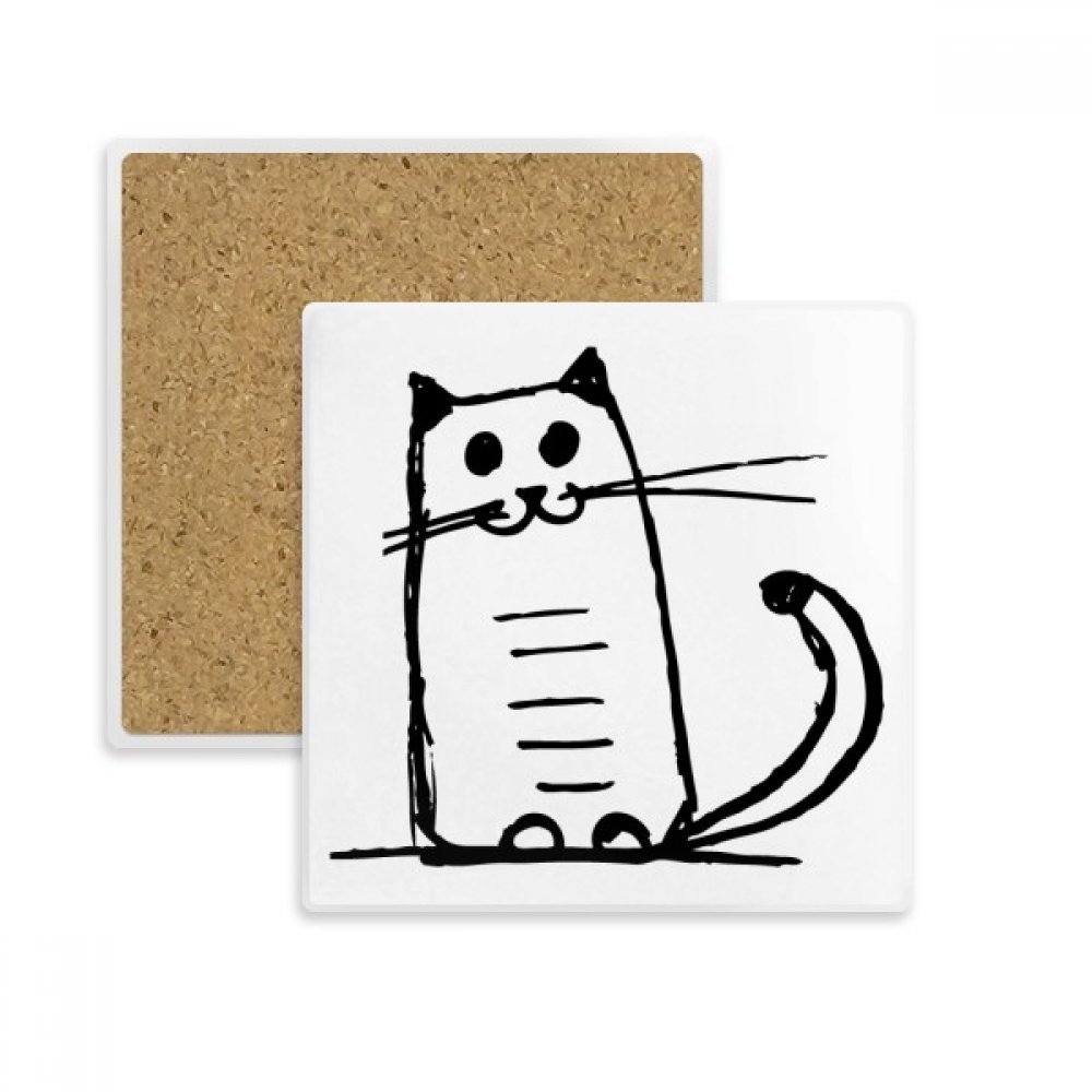Dessous de verre chat noir le cadeau idéal pour amateur de thé