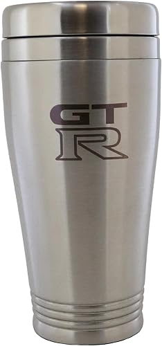 Miniatura 3 de AU-TOMOTIVE GOLD Taza de viaje de acero inoxidable para Nissan GT-R (Plata)