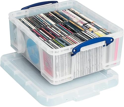 3 x really useful box, 18 litre, 480 x 390 x 200 mm for 93 CDs, 44 DVDs, transparent - Image 5