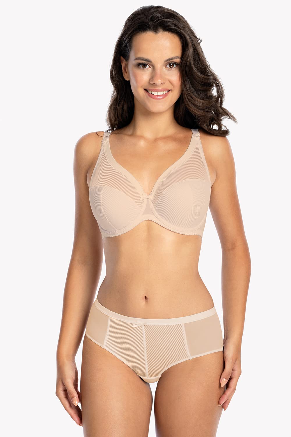 Gaia Reggiseno Semi-Imbottito da Donna 1058 Sonia, Beige, 90D