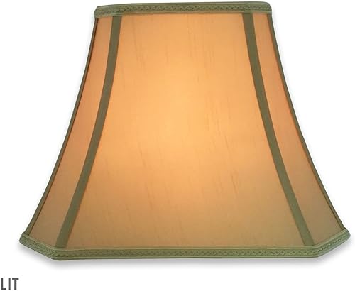 Miniatura 4 de Royal Designs, Inc. DSO-68-16AGL-2 - Juego de 2 pantallas de campana de diseño de corte rectangular, pantalla de seda de tela mediana con accesorio