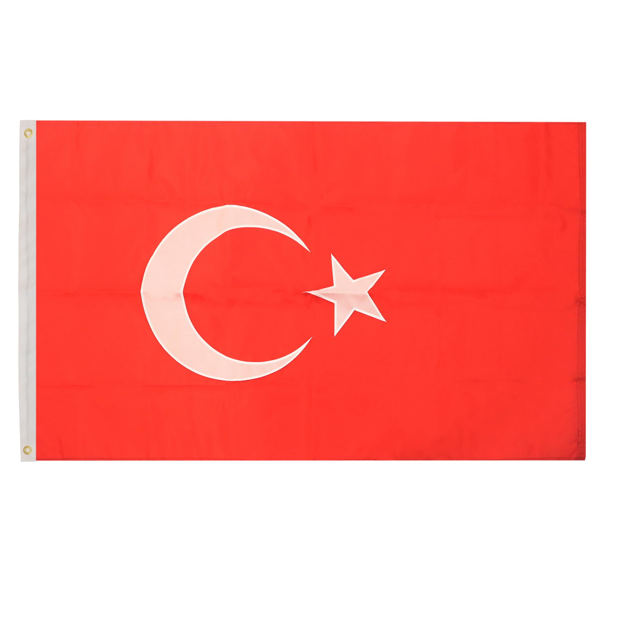 AZ FLAG, Turkey Flag Premium, 3x5 Ft, Embroidered Star and Moon, For Outdoor, Turkish Banner Nylon 20DD with Two Grommets