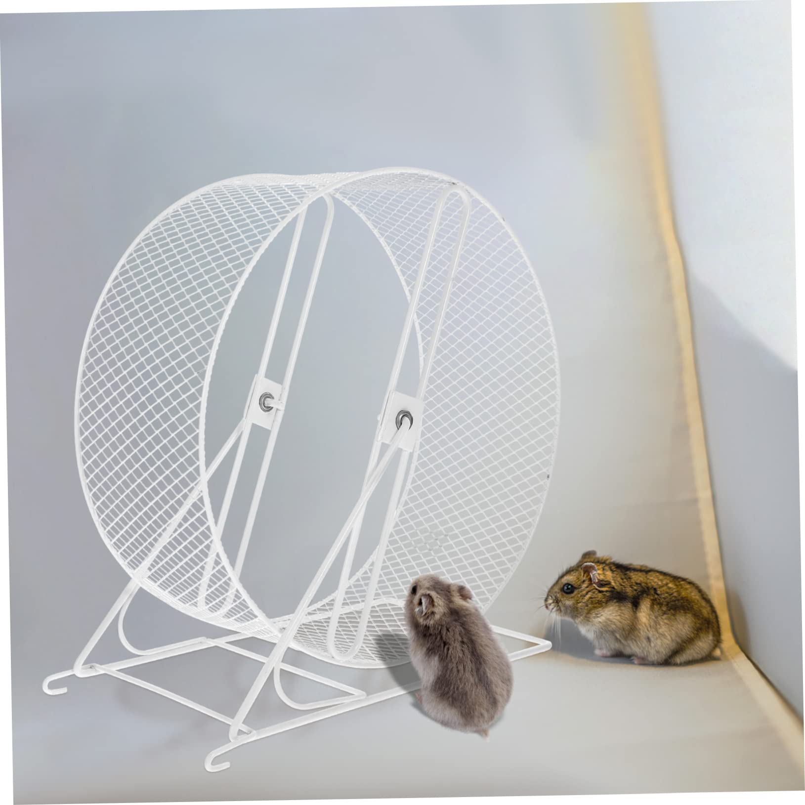 Roue Hamster Silencieuse Jouet à Roue d'Écureuil en Fer Blanc Rack | Roue d'Exercice pour Hamster, Jouet pour Hamster, Accessoires pour Hamsters, pour Petits Animaux