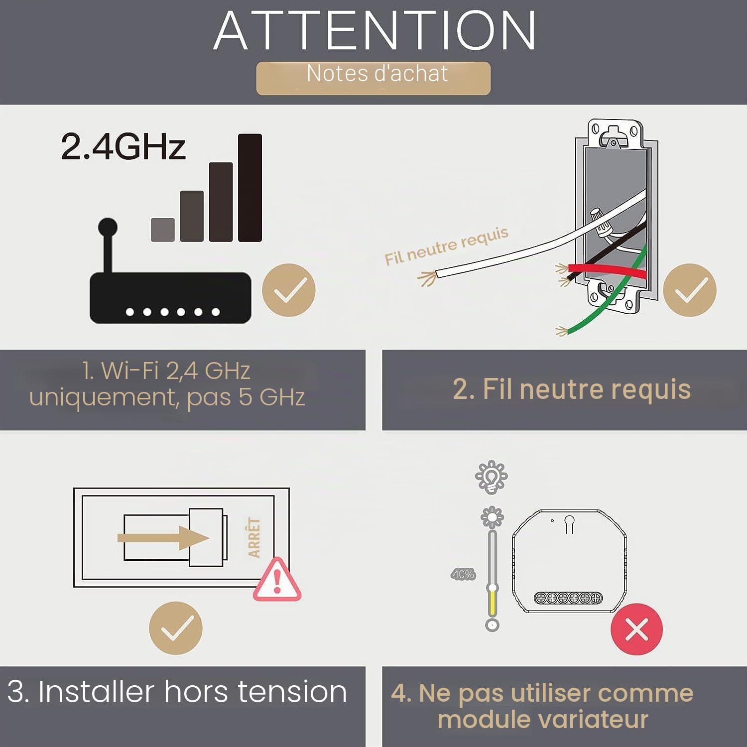 MOES interrupteur sans fil WiFi RF433 Intelligent Alexa, Commutateur Relais Connecté Smart Life Tuya App Contrôle à Distance, Compatible avec Google Home Alexa, 1 Gang, Ne prend en charge que 2,4 Ghz