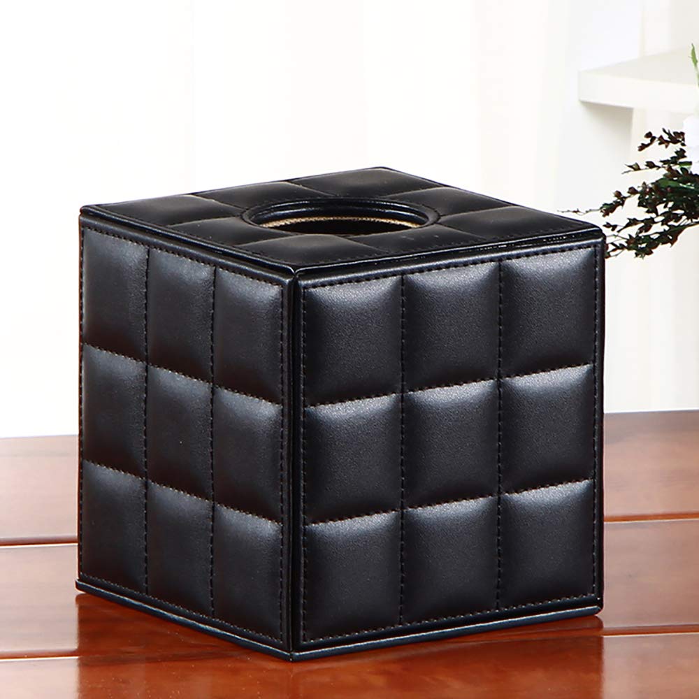 Housse De Boîte à Mouchoirs Carrée En Cuir Synthétique - Décorative, Imperméable - Pour Salle De Bain, Bureau, Voiture