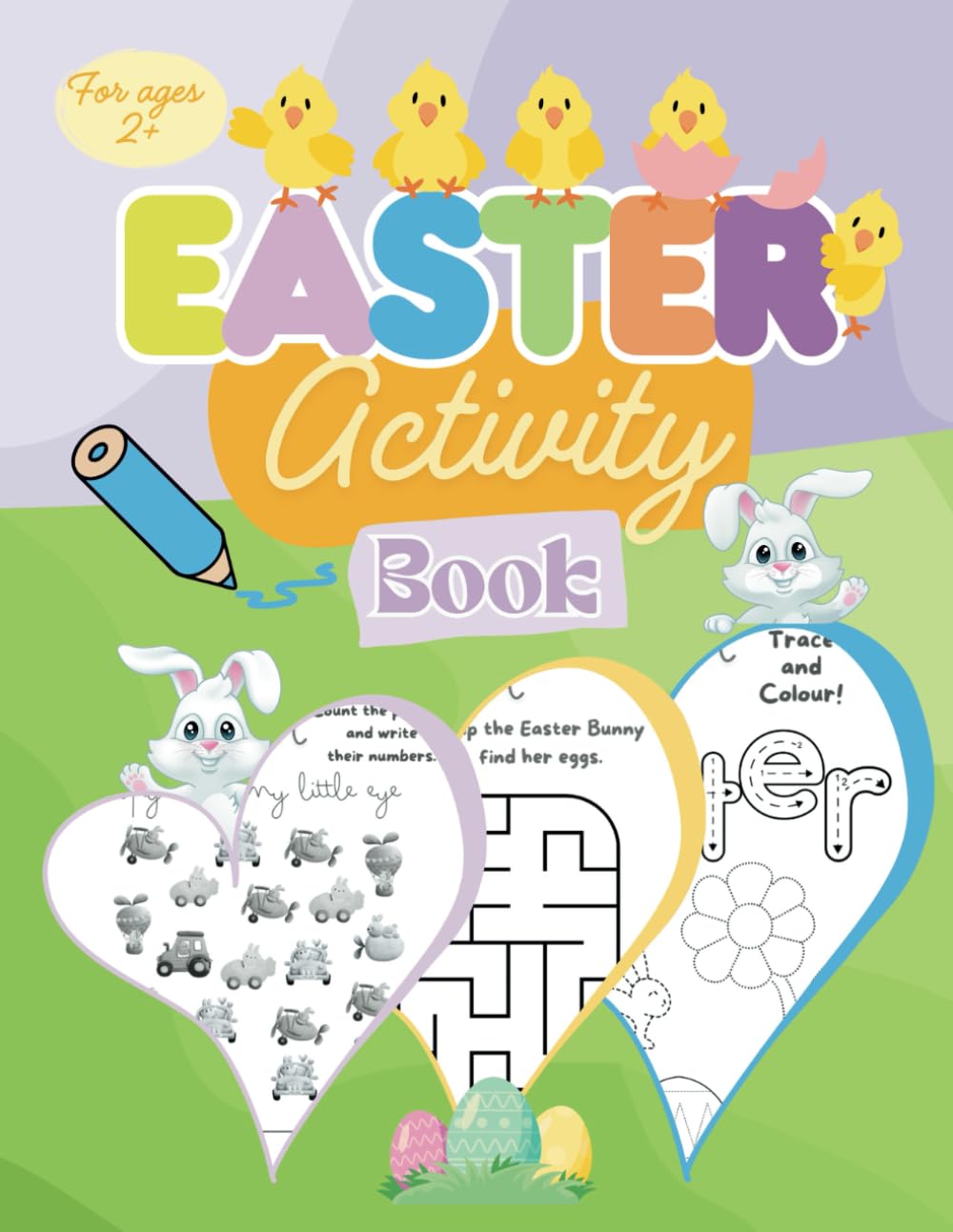 Fun Easter Activity Book for kids: Educational colouring and activity book with colouring, tracing, counting and more for children ages 2-6