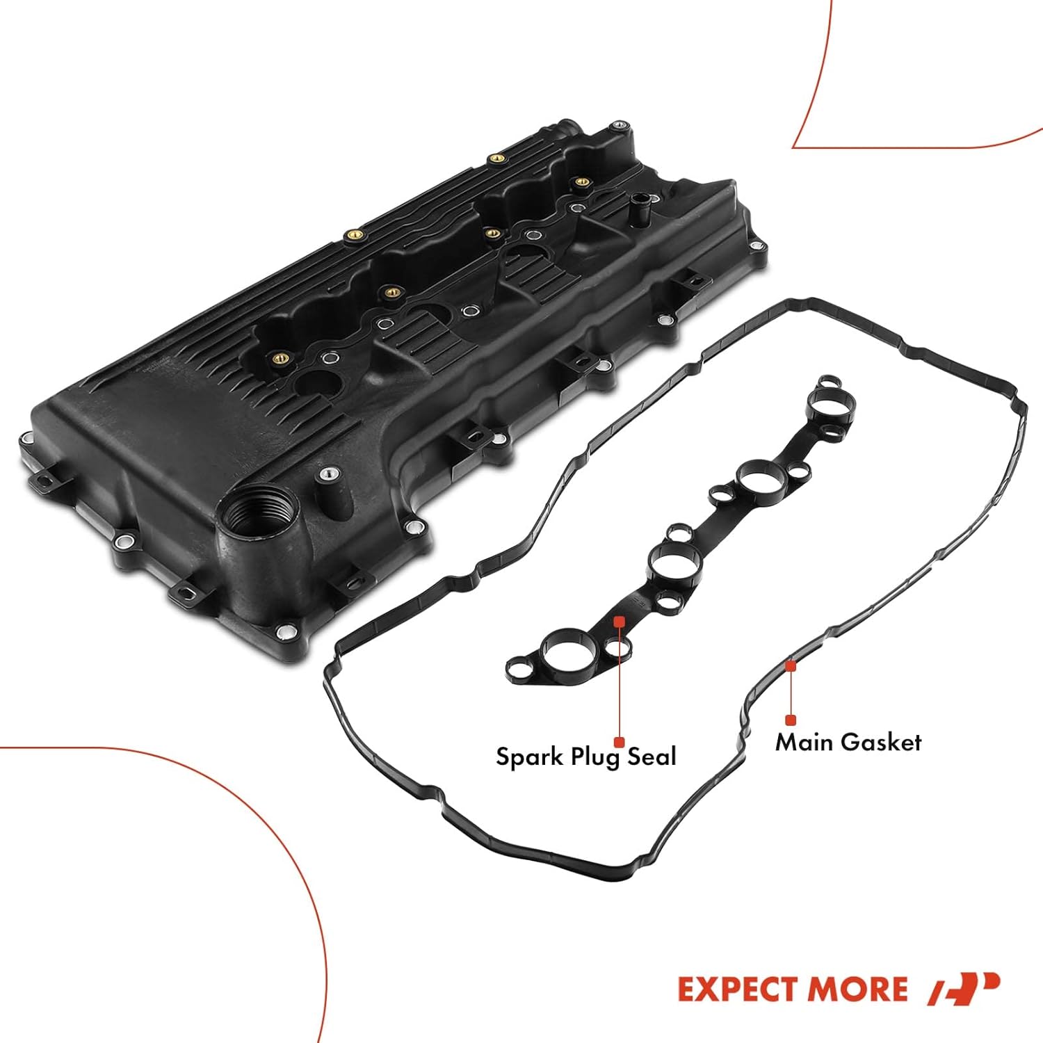 A-Premium Engine Valve Cover, with Valve Cover Gasket, Compatible with Toyota 4Runner 2010-2010, Tacoma 2005-2015, L4 2.7L, Replace # 112010C010 1120175055