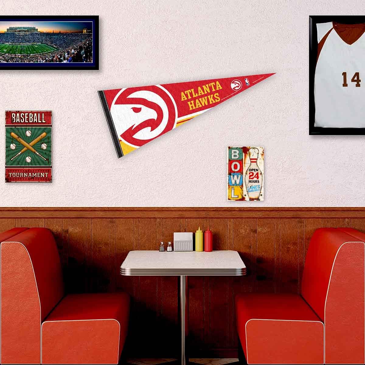 WinCraft Atlanta Hawks Pennant Flag : Sports & Outdoors