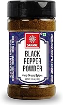 SARANZ Black Pepper Powder (Kali Mirch) | 100% Organic & Natural Tellicherry Peppercorns | Steam Sterilized & Handpicked | Rich Aroma & Intense Heat | Sabut Kali Marich Pack of 100gm