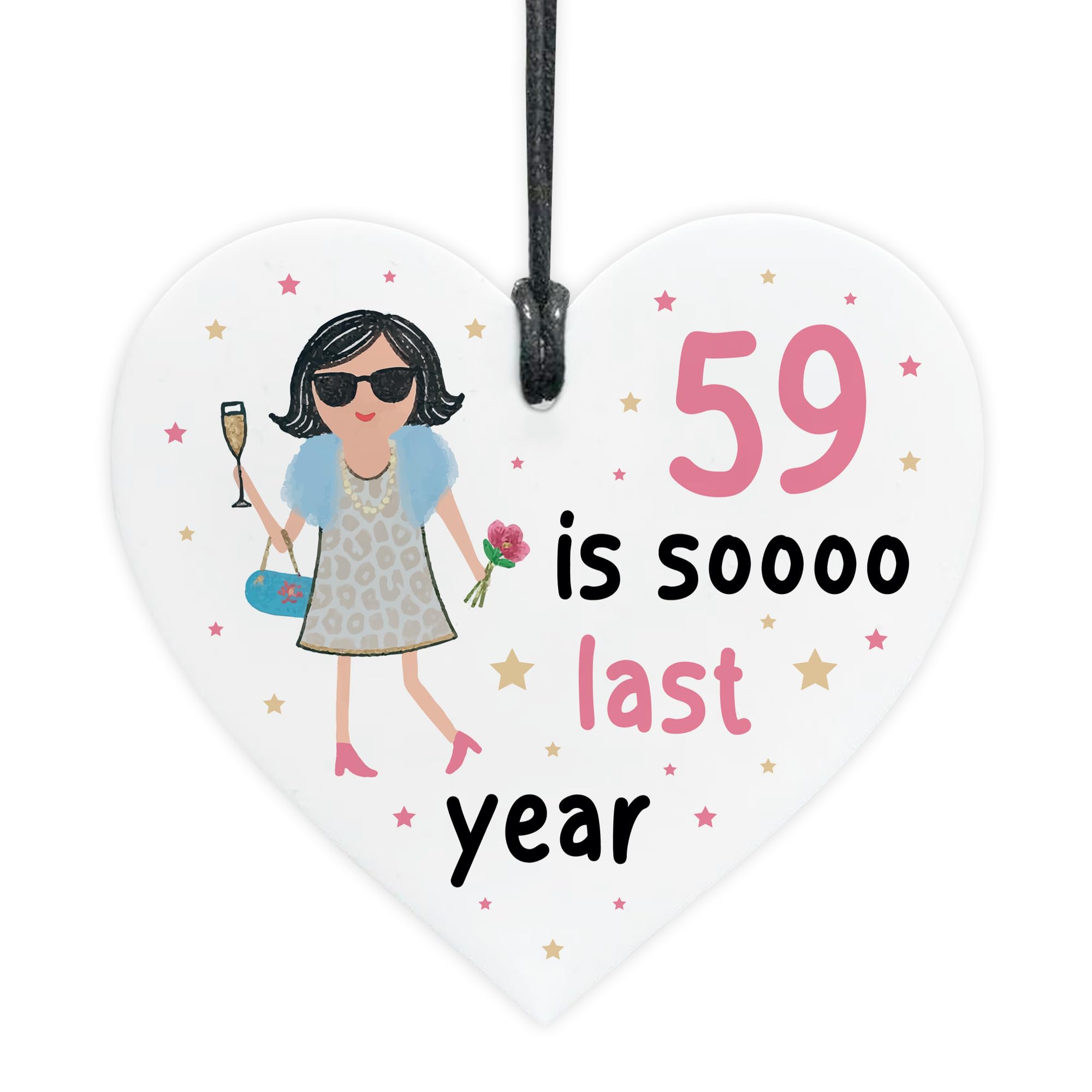 Red Ocean Funny 60th Birthday For Best Friend Mum Nan Auntie Sister 59 Is So Last Year 60th Birthday For Women Novelty Keepsake