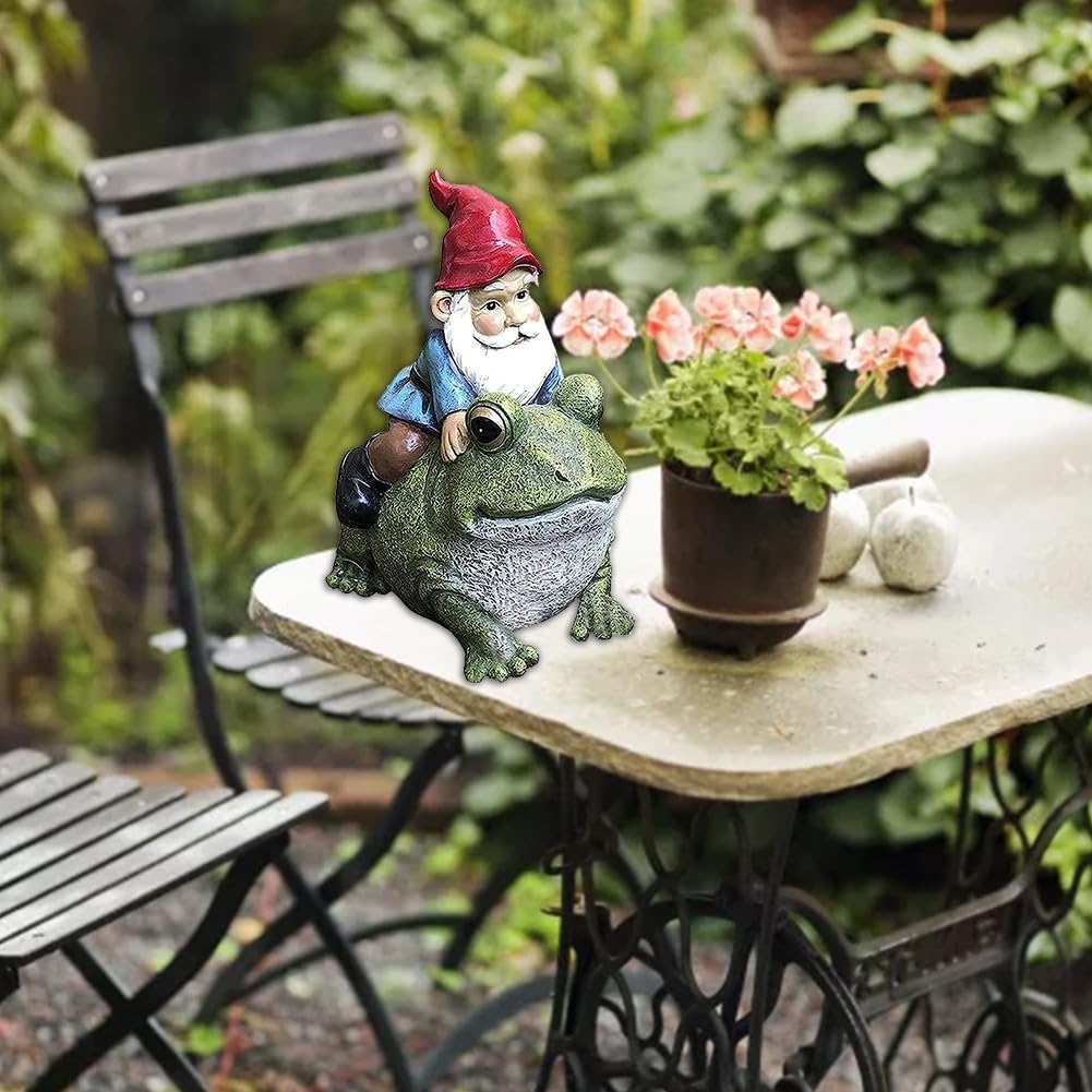 Statua Gnomo Con Panda In Gabbia, Decorazione Giardino Originale In Resina, Regalo Simpatico Per Interni/esterni