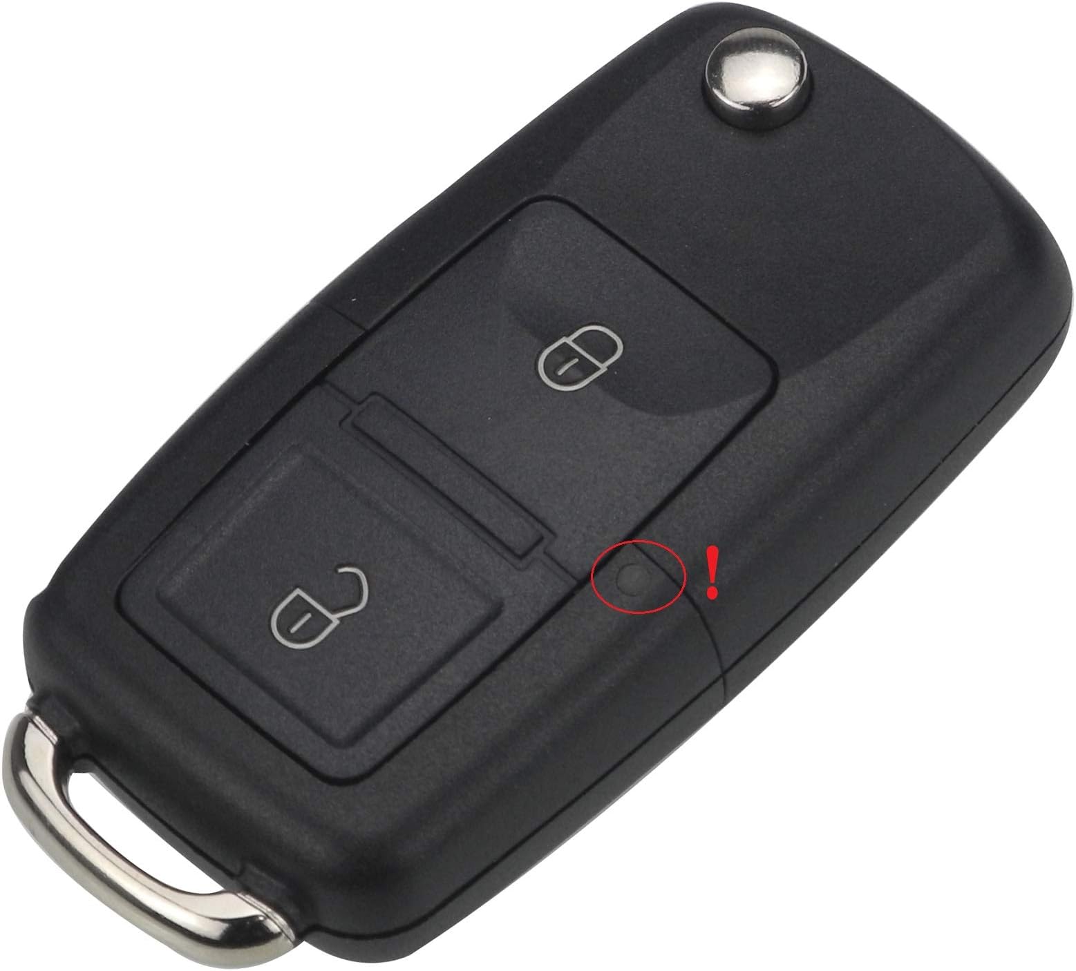 FACILLA® Entry Key Remote Fob Shell Case 2 Button for Volkswagen VW Polo Golf