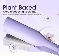 Vista 7 de Beach Waves - Plancha rizadora de doble barril de 1.4 pulgadas, hierro ondulado de cerámica para mujeres, anti-quemaduras, de doble voltaje