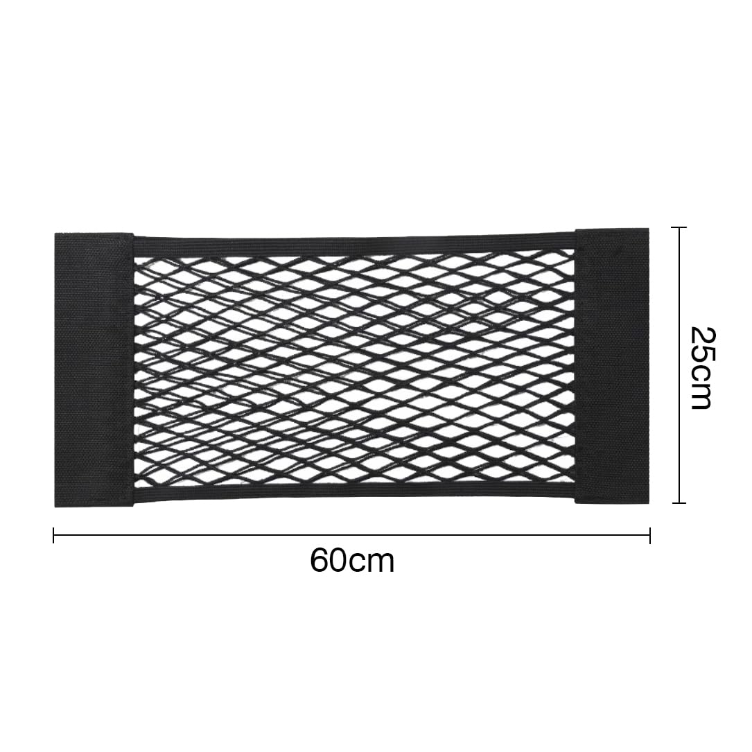 Filet De Rangement Élastique Pour Coffre De Voiture – 2 Pièces 80x25 Cm – Avec Velcro Magique – Organisation Parfaite