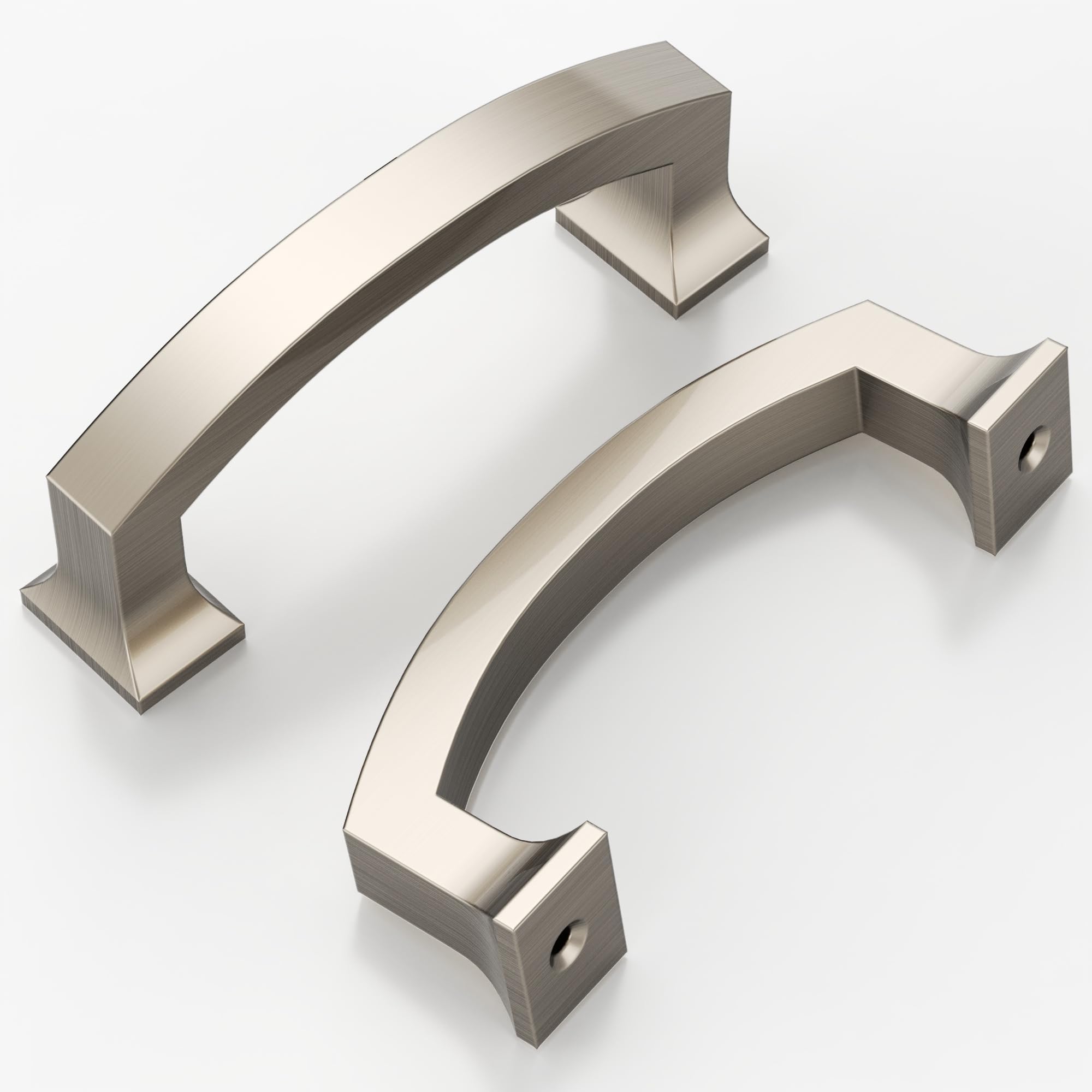 3 Inch 10 Pack Brushed Satin Nickel Cabinet Pulls Kitchen Cabinet Handles Kitchen Cabinet Hardware Kitchen Handles for Cabinets Cupboard Handles