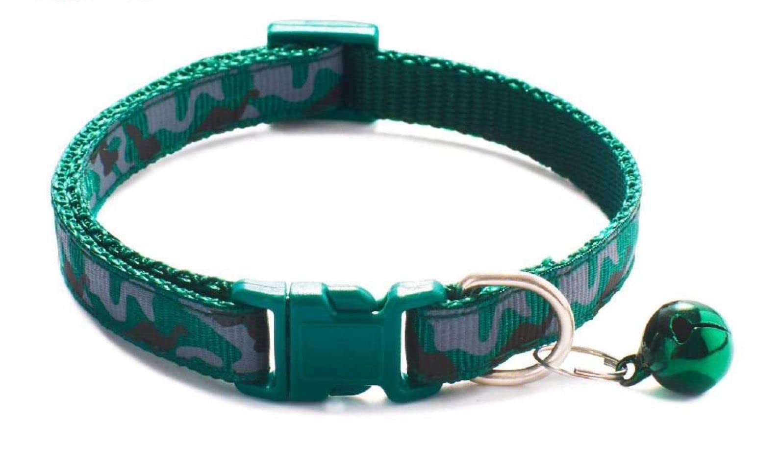 LitVibes Cat Collar With Bell,Kitten And Small Dogs Soft Adjustable Collar,Safe,Breakaway For Cats And Puppies-Dark Green (Camo Design),?14 cm,W_2 cm (B0BPMM6QQH) Amazon Price History, Amazon Price Tracker
