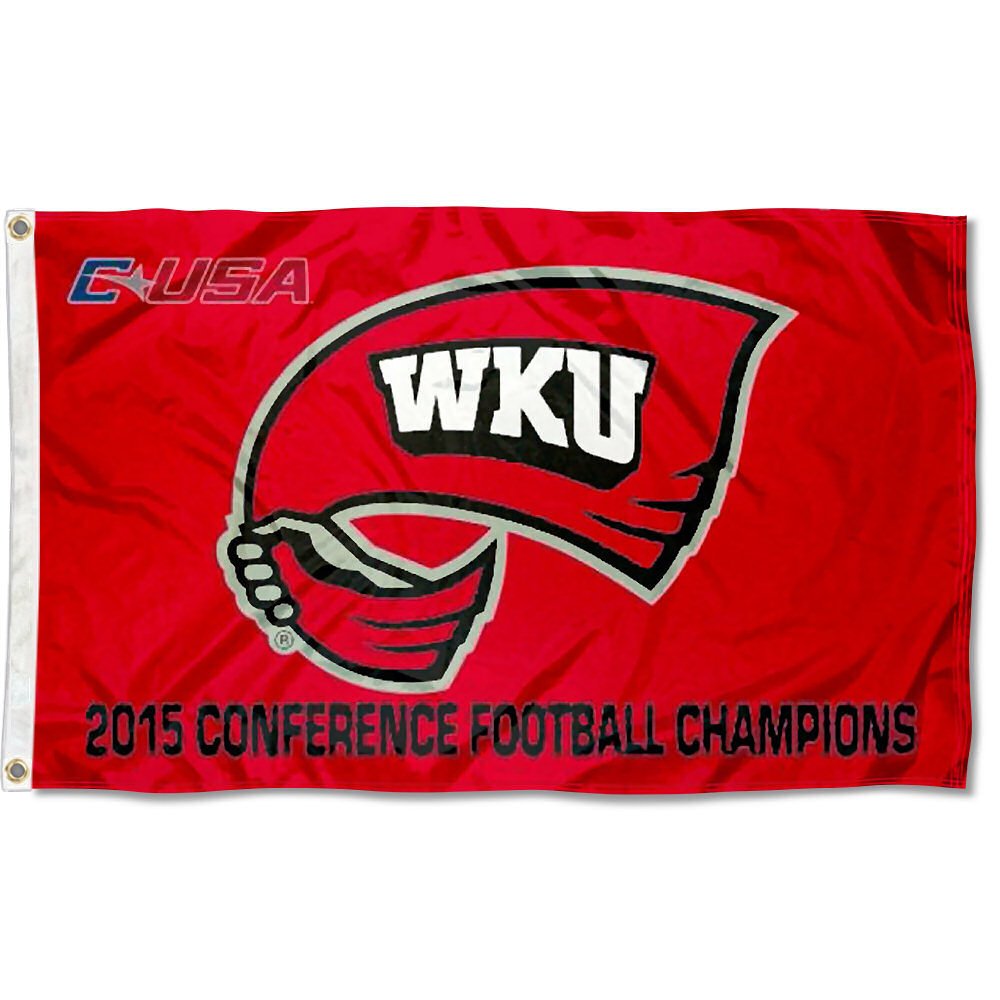 College Flags & Banners Co. WKU Hilltoppers 2015 Conference USA Champs Flag