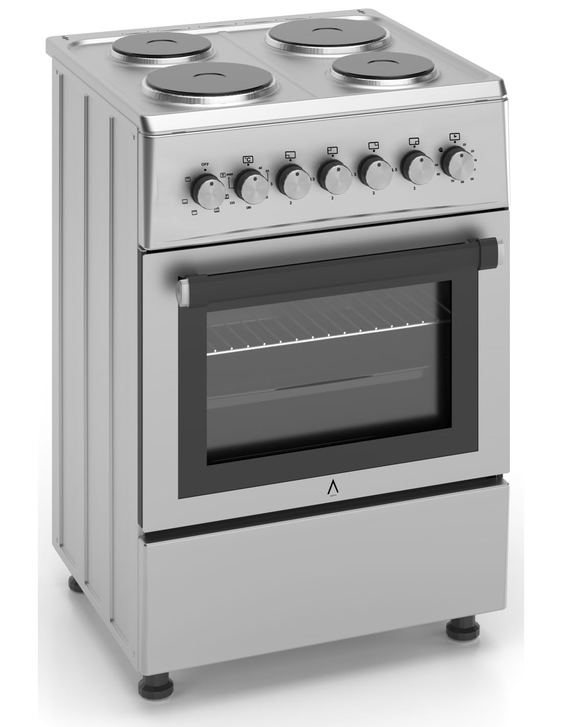 ALPHA Cocina Eléctrica VULCANO LUX-60E Inox, Horno 6 Funciones.