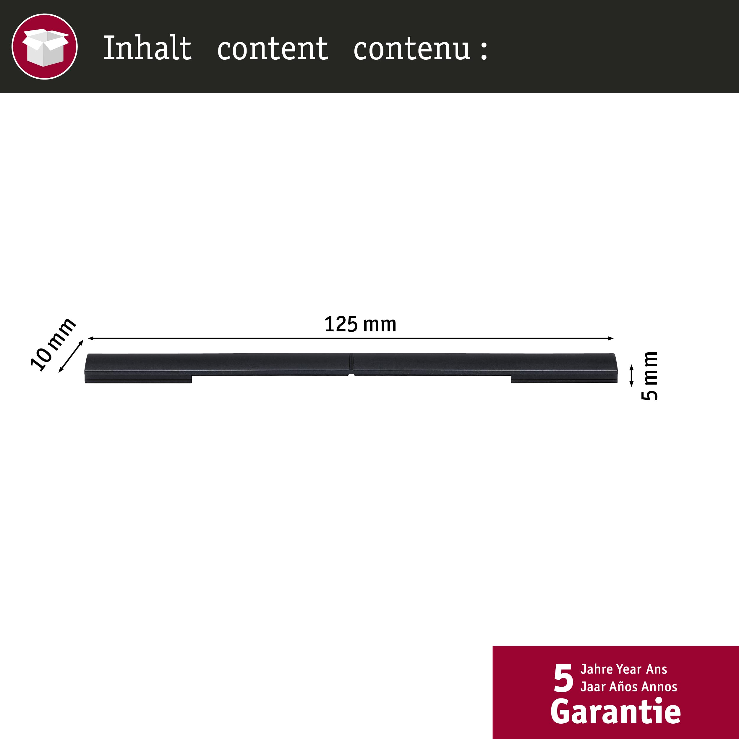 Paulmann 95554 URail Accessory Connector Inlay Black, Transparent Rail System - Image 2