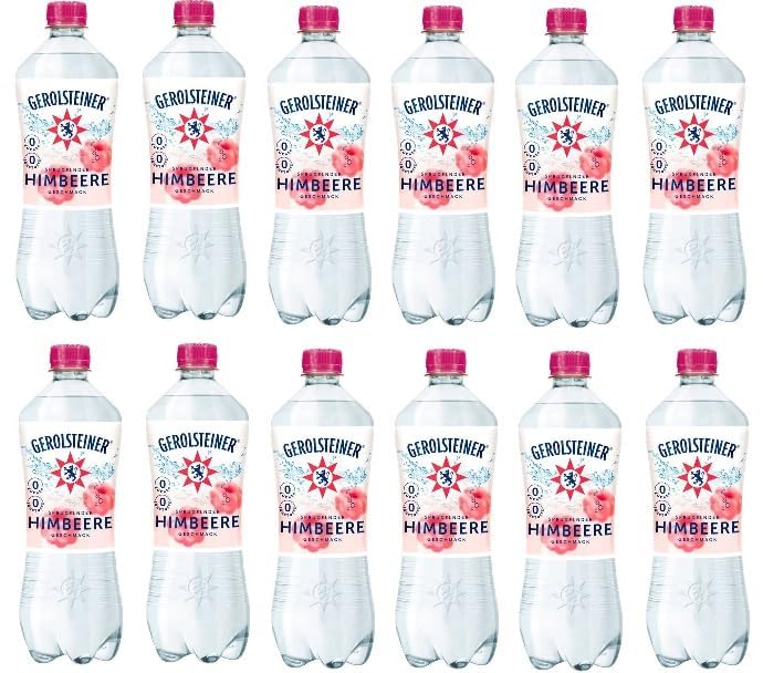 12 Flaschen Gerolsteiner Himbeer Aroma a 0,75 L inkl. EINWEGPFAND + Space Keks gratis a 45 g