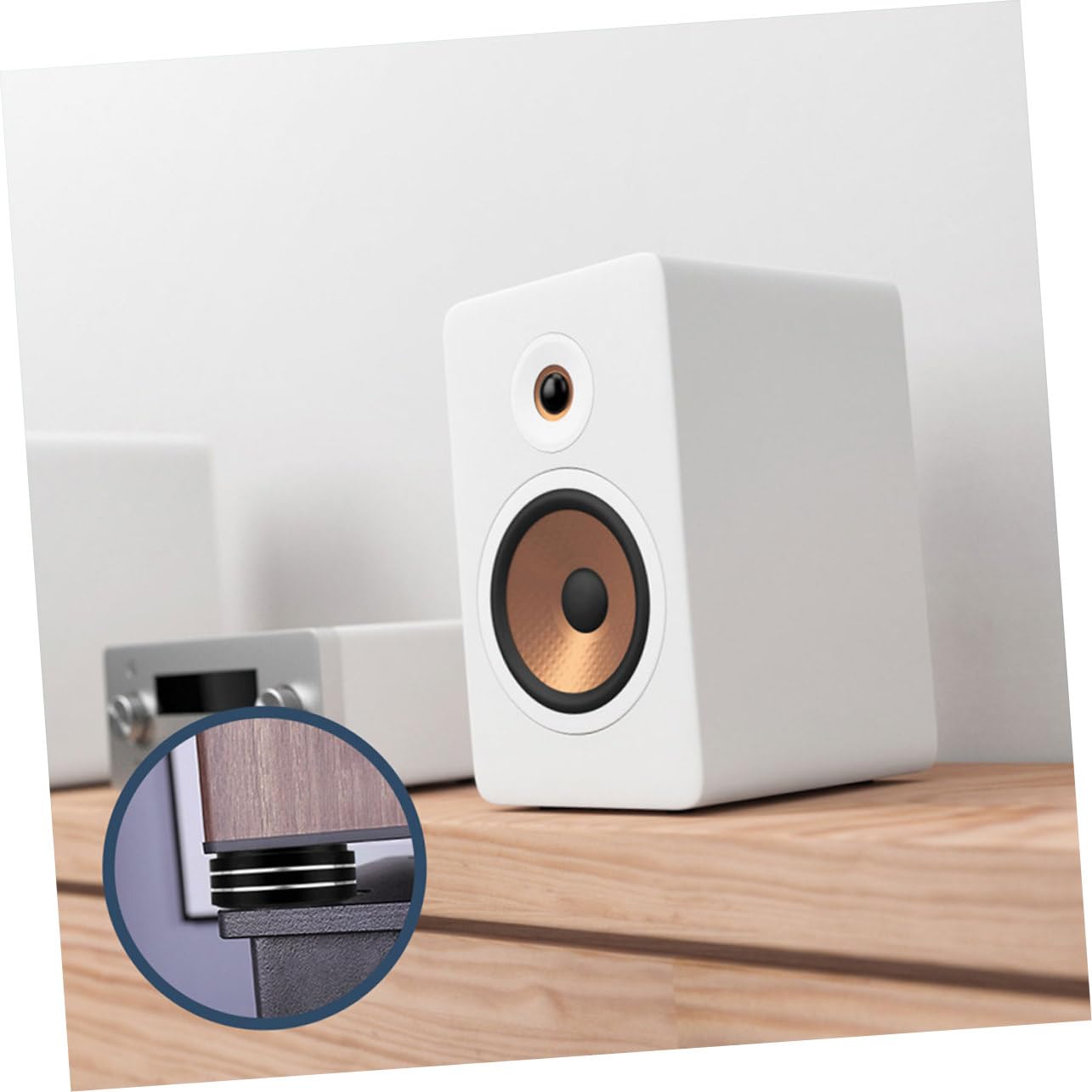 SHINEOFI 4pezzi Cuscinetti Isolanti Acustici Per Altoparlanti Base in Per Giradischi Tappetini Antivibranti Per Audio Cuscinetti Insonorizzati Per Subwoofer Piedini Isolanti Per
