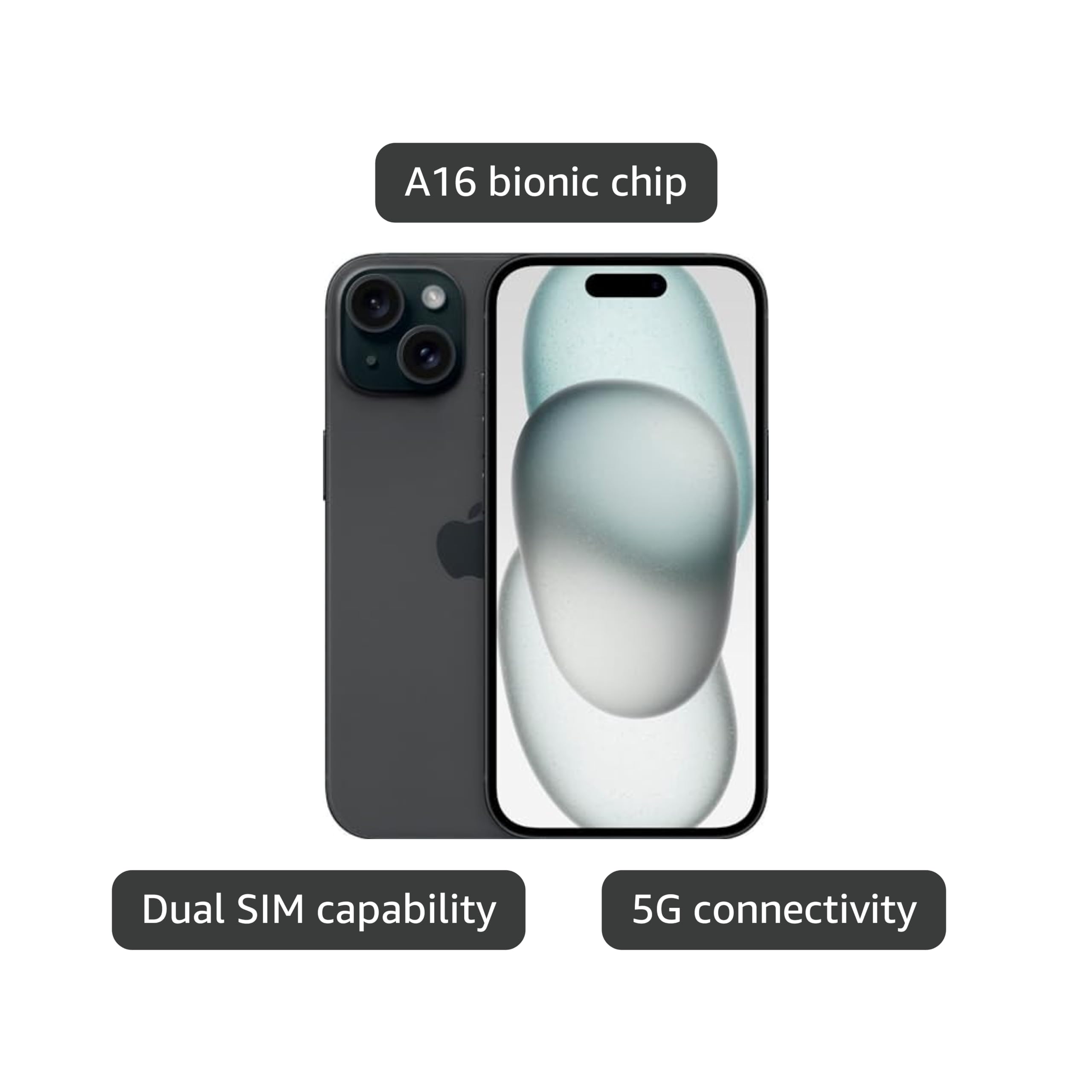 Amazon.com: Apple iPhone 15 Plus, 256GB, Black - Unlocked (Renewed