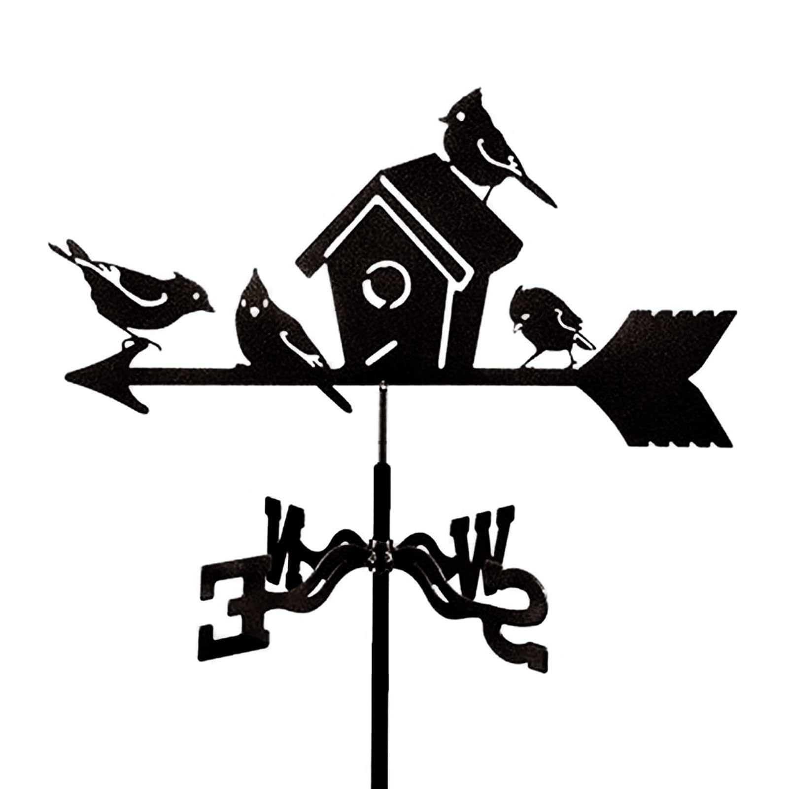 YUZDNM Outdoor Metal Bracket Weather Vane - Weather Vane Stainless Steel Weathervane for Garden Creative Bird's Nest Weathervane Garden Stake Weather Vane Wind for Yard Cupolas Farm Sheds
