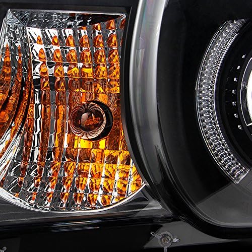 AKKON - For [Black] 2010 2011 2012 2013 Chevy Camaro LED Projectoer LH + RH Side Halogen Type Headlights
