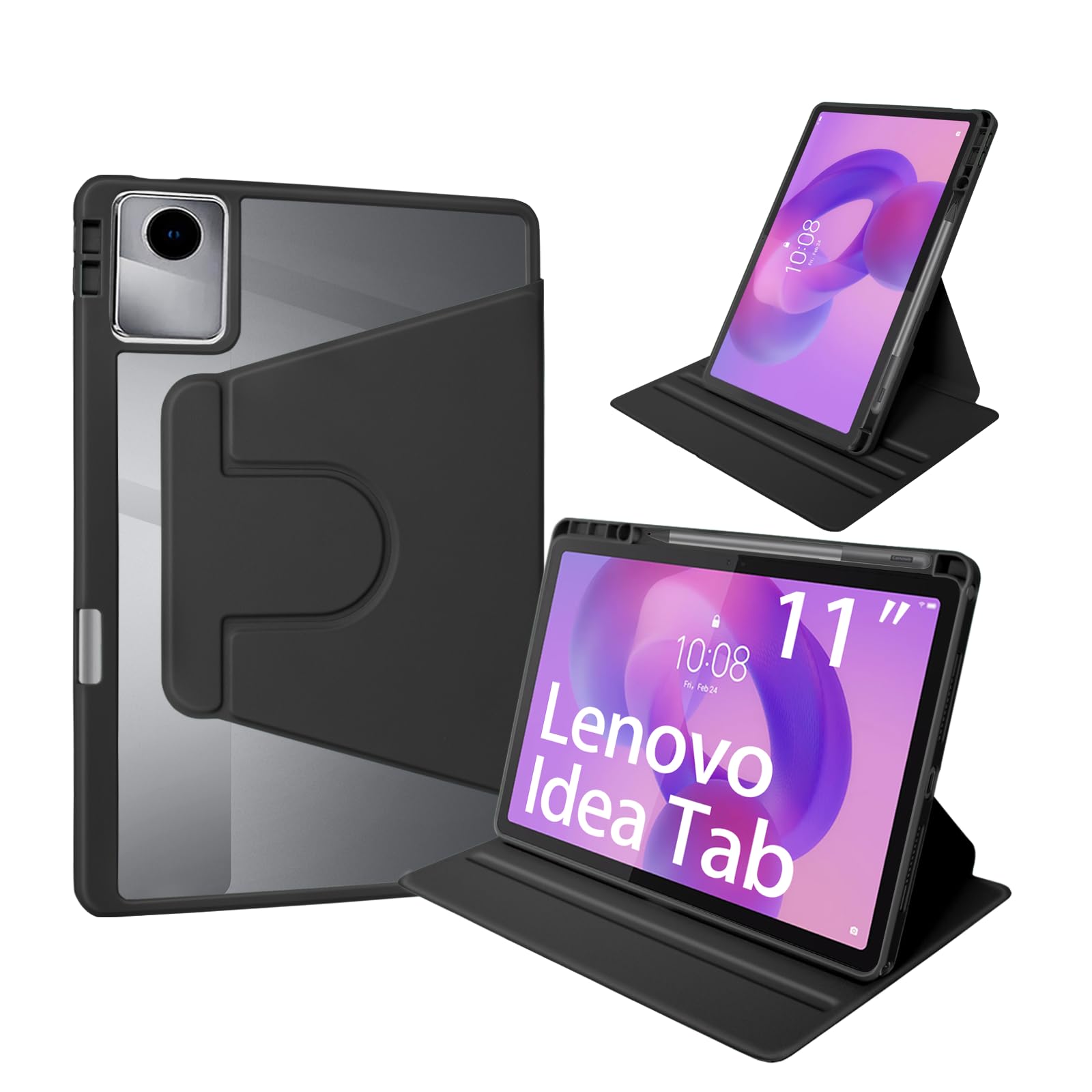 Lenovo Idea Tab 11 Schutzhülle & 9H Panzerglas Für Lenovo Tab M11 11 Zoll (2024) - Mit Ständerfunktion, Wasserresistent Schutzhülle Schutzglas 9H Magnetischer Ständer 2024