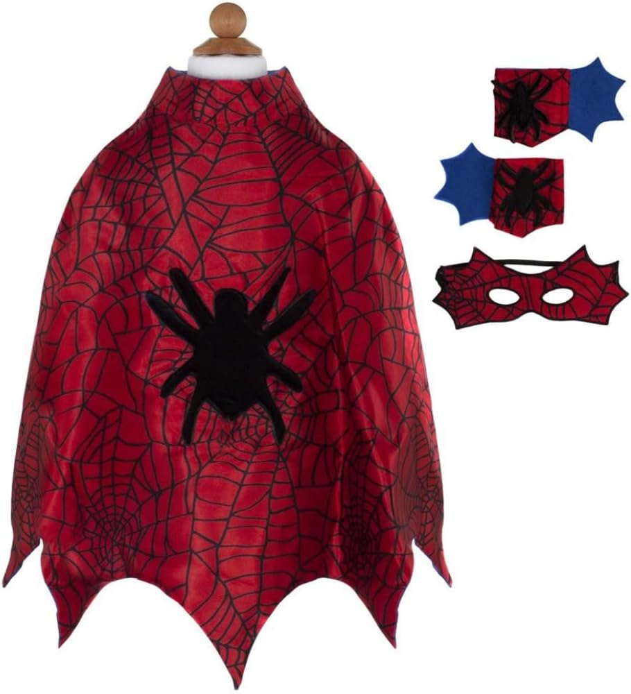 Spider Cape Set with Mask & Wristbands, Small Size