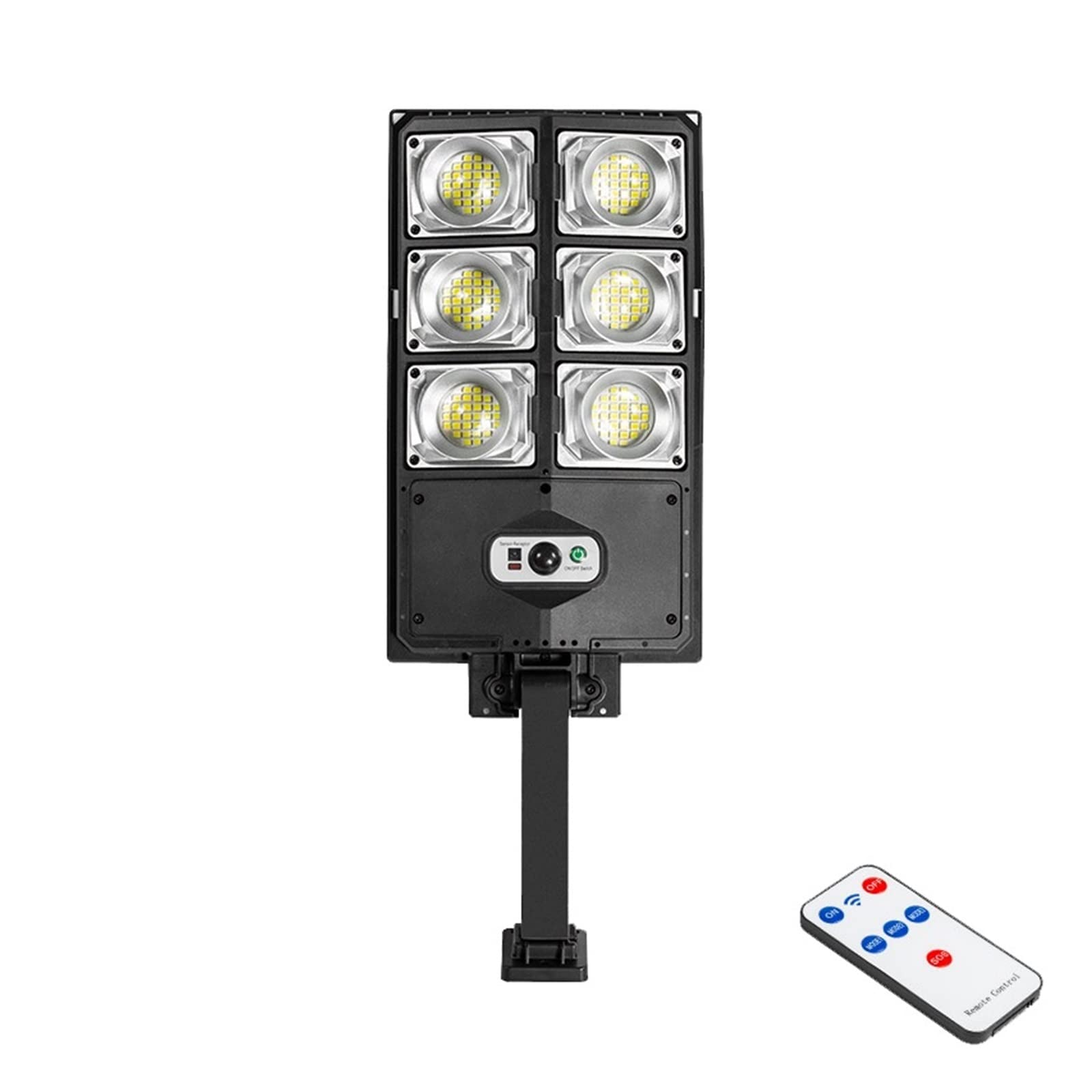 Lampy Solarne ZewnęTrzne, Solar Street Lights Outdoor 10000LM Z pilotem Czujnik ruchu Solar Outdoor Lampa LED do garażu ogrodowego Bardzo Szeroki KąT śWiecenia(50)