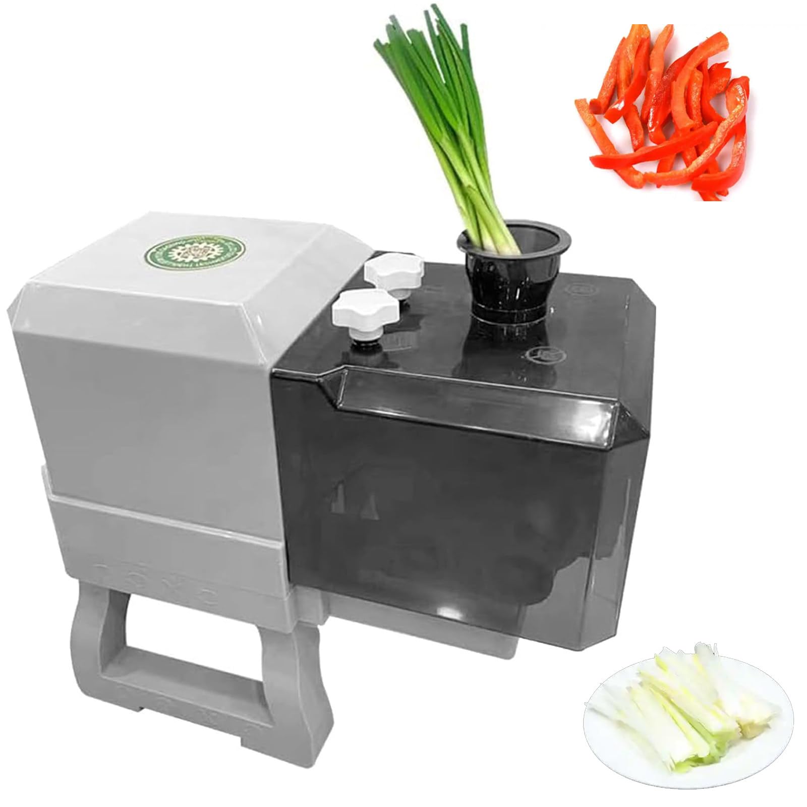 HCZKIUJY Scallion Shredder Machine - Electric Vegetable Slicer for Restaurants - Efficient Cutter for Spring Onions, Peppers, and Celery 2.3mm