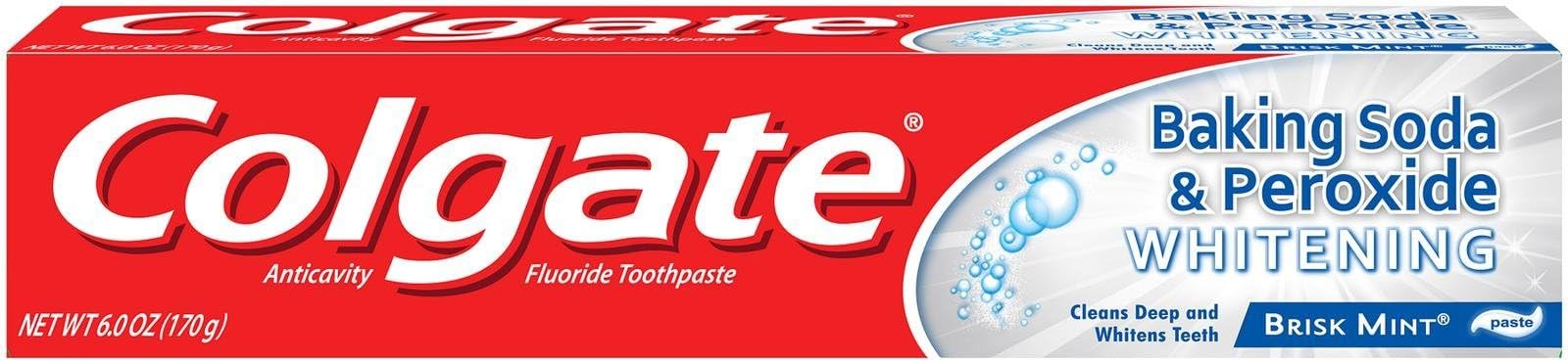 Colgate Baking Soda and Peroxide Whitening Toothpaste, 6 oz