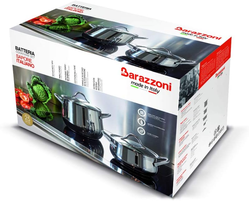 Barazzoni Italian Flavour, 9 Pieces, Stainless Steel 18/10. Made in Italy.