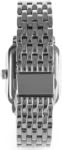 Miniatura 6 de Peugeot - Reloj de vestir rectangular para mujer con bisel decorado de cristal números romanos y pulsera