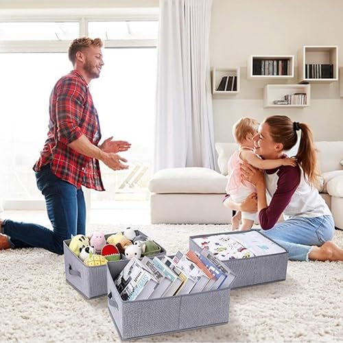 Miniatura 7 de Alipis Armario Caja de almacenamiento plegable estante cesta armario caja portátil organizador cajón juguete con cubierta cesta de almacenamiento