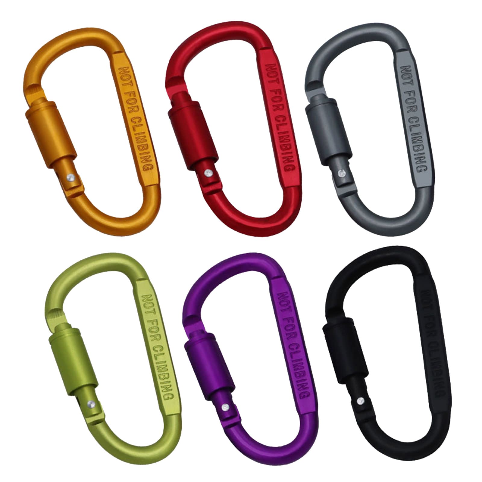 DGFJY Heavy Duty Twistlock D-Shape Buckle Rock Climbing Carabiner Replacement Aluminum Alloy Mountaineering D Clip D-Ring Locking Clip
