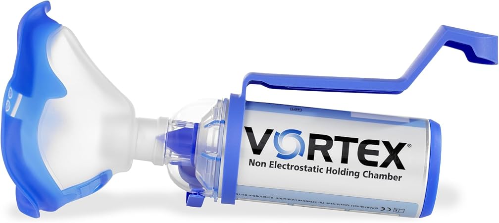 PARI VORTEX Inhalierhilfe mit Erwachsenenmaske und Einhand-Bedienhilfe ...