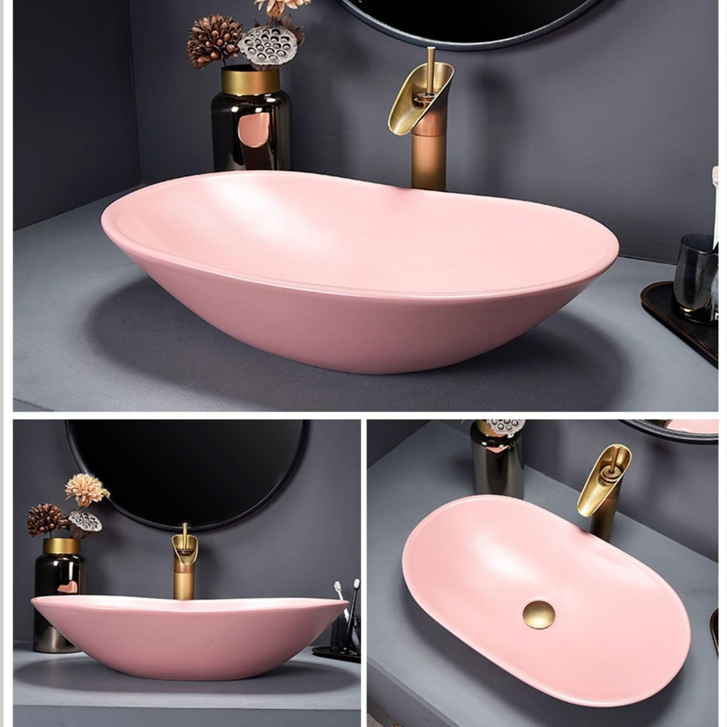 Lavabo da appoggio Creative Retro Art Washbasin Bathroom Sink Jingdezhen