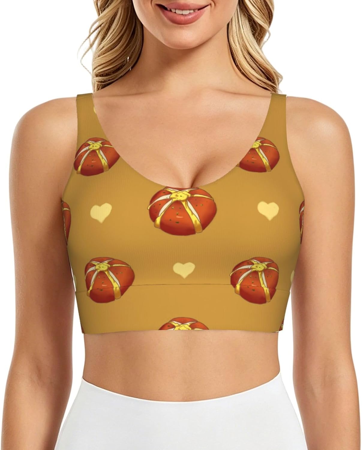 Buttered Bread Women's Sports Vest, Light Running Gear, Soft Polyester for Fitness Exercise Outfit