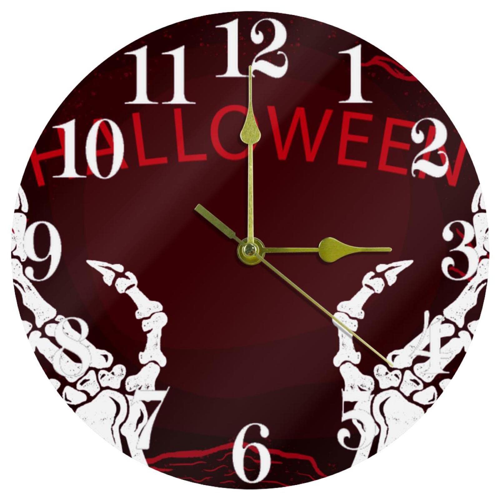 Horloge murale Halloween os silencieuse pour supprimer le tic-tac