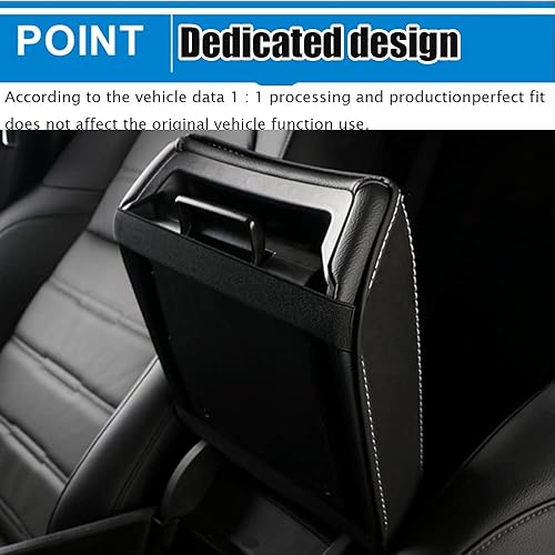Miniatura 52 de Great-luck Leather Center Console Cover Armrest Pad,Protector Armrest Box Cover Accessories Keep Your Armrest in a More Comfortable Feeling(black