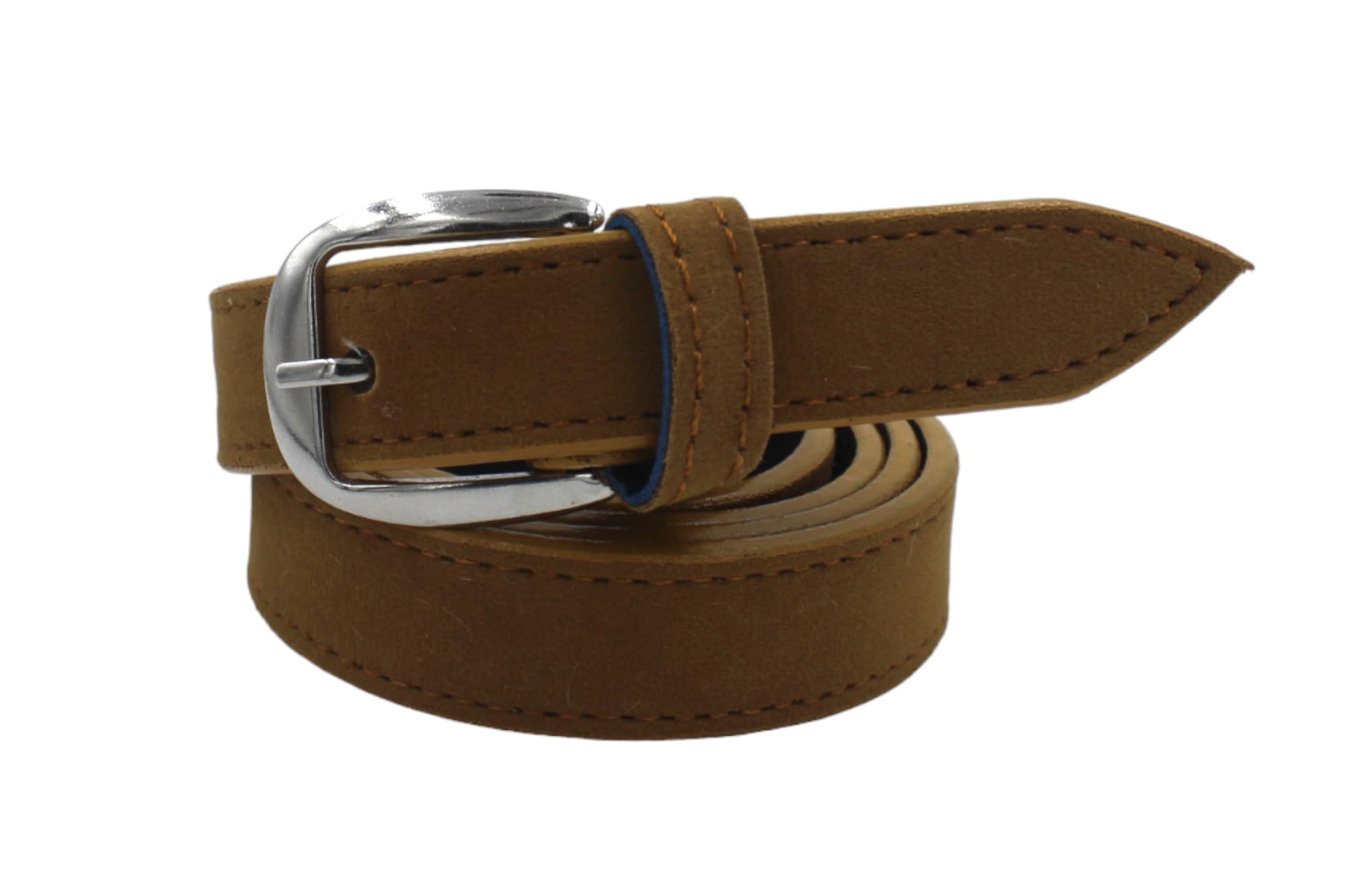6430/ Trendy Unisex Artificial Leather Belt, Boys Belt for Casual or Formal Classic Designs for Work & Business Casual (Tan)-image-5